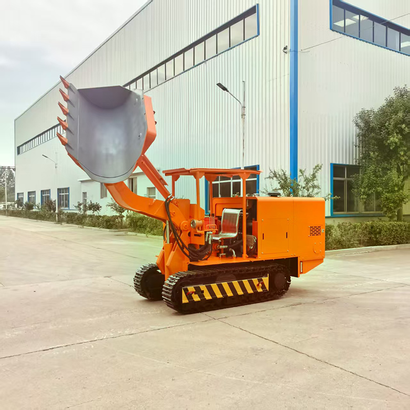 Carregador de rochas com descarga lateral de 120