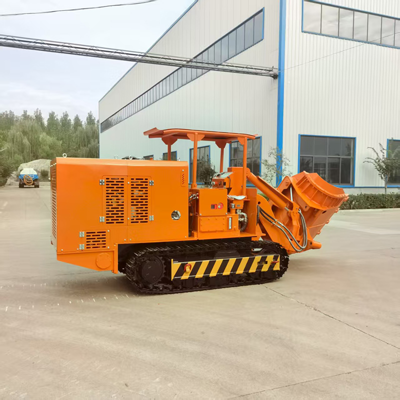 Carregador de rochas com descarga lateral de 120