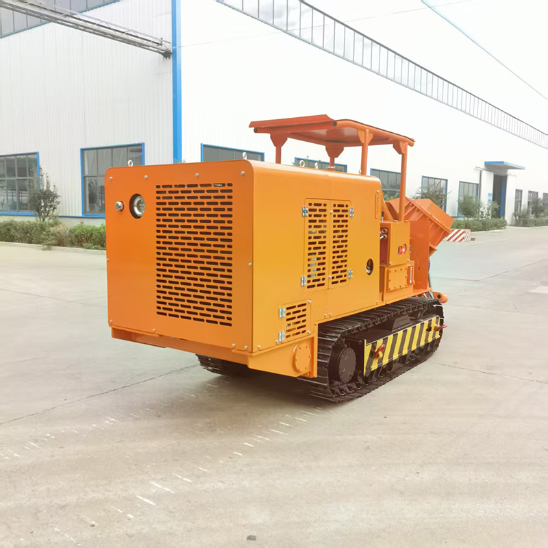 Carregador de rochas com descarga lateral de 120