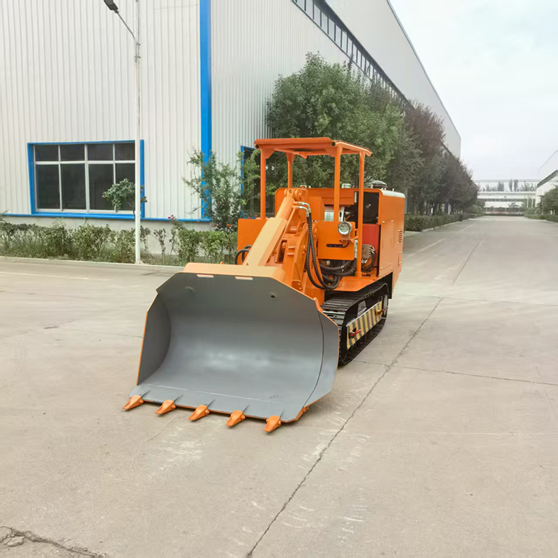 Carregador de rochas com descarga lateral de 120