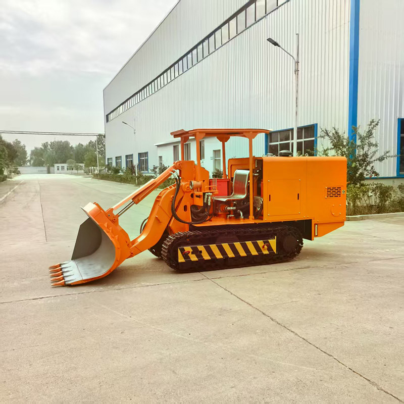 Cargador de rocas de descarga lateral para mina de oro