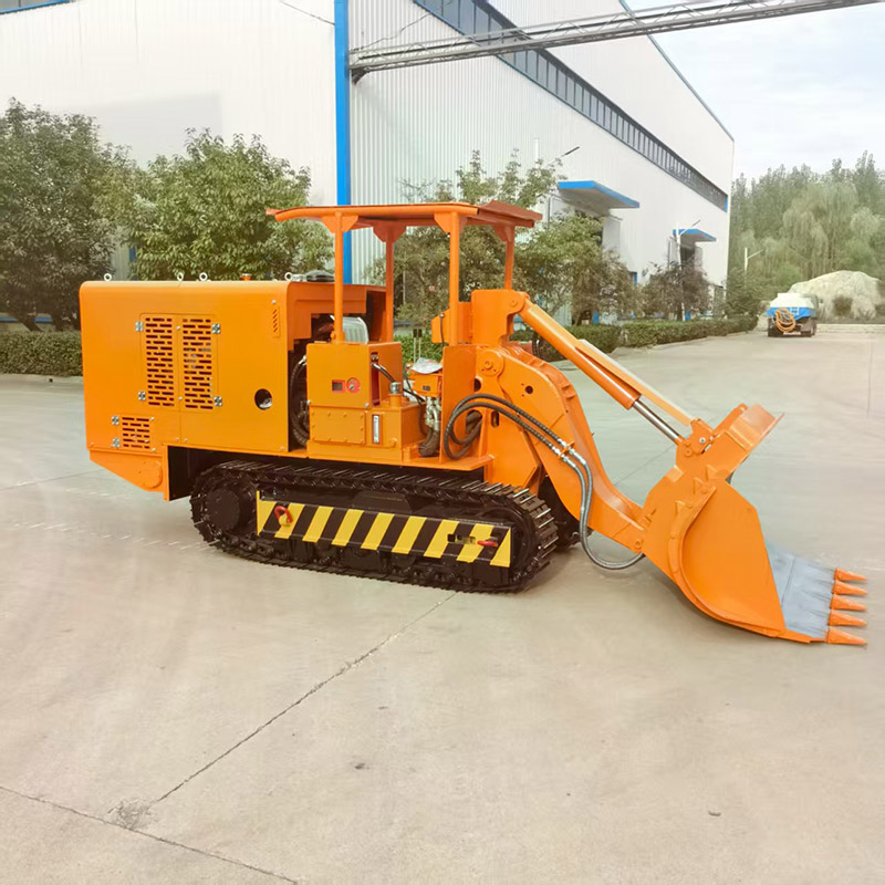 Cargador de rocas de descarga lateral para mina de oro