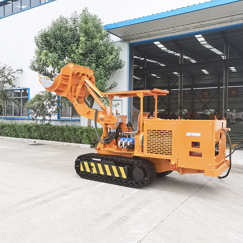 Cargadora de rocas sobre orugas