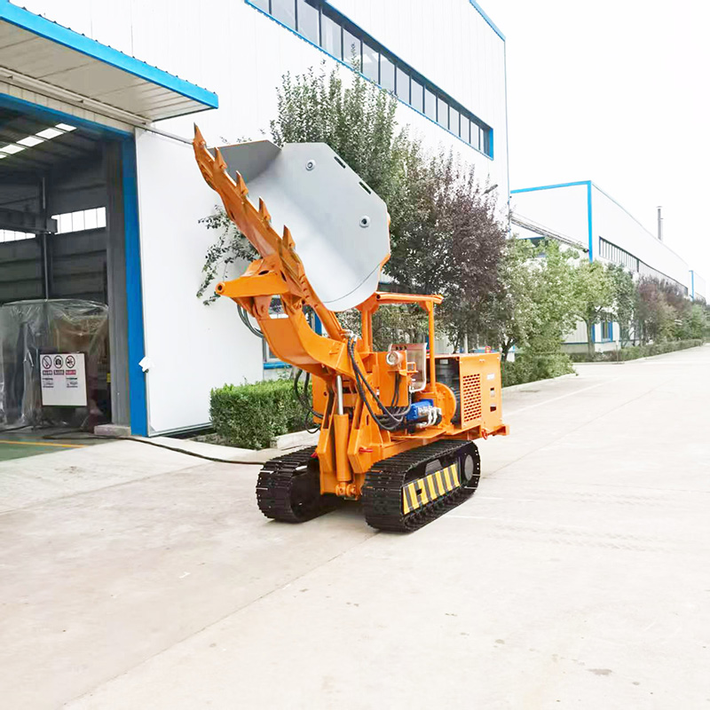 Cargadora de rocas sobre orugas