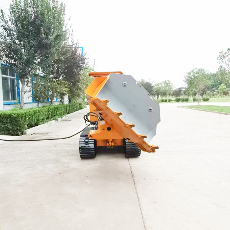 Cargadora de rocas sobre orugas