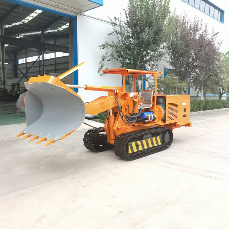 Cargador de rocas de descarga lateral mediana