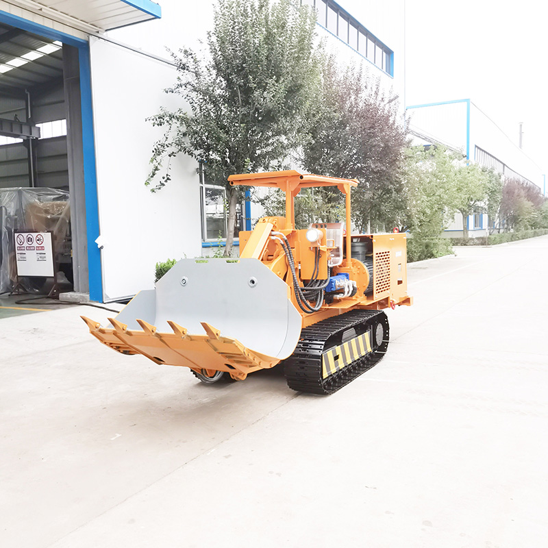 Cargador de rocas de gran capacidad con volquete lateral