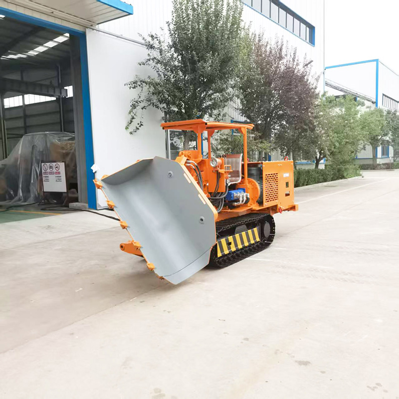 Cargador de rocas de descarga lateral mediana