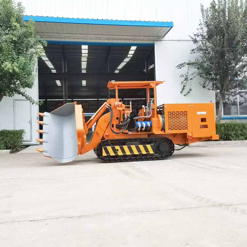 Cargador de rocas de gran capacidad con volquete lateral