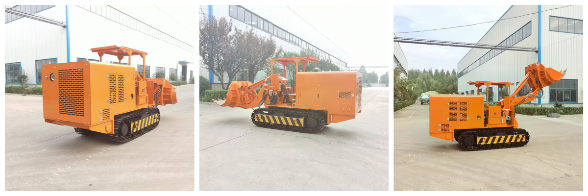 รถตักหินแบบเทข้าง 180 องศา