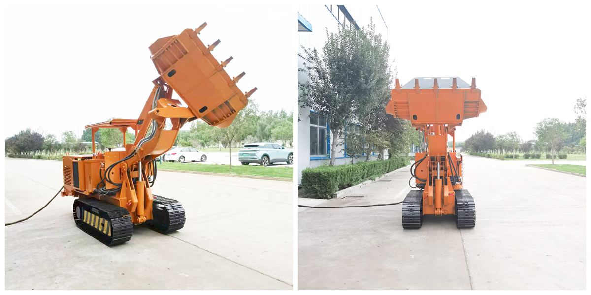 Специализированный самосвальный погрузчик для горных пород