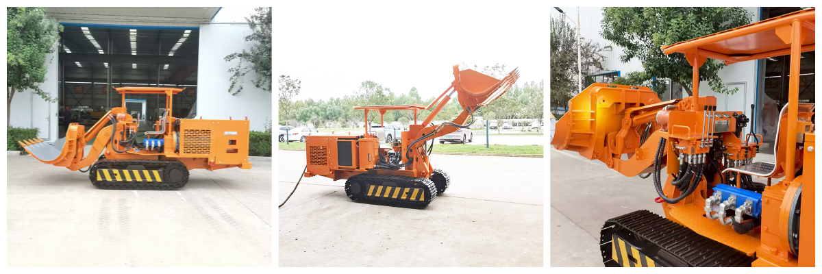 Специализированный самосвальный погрузчик для горных пород