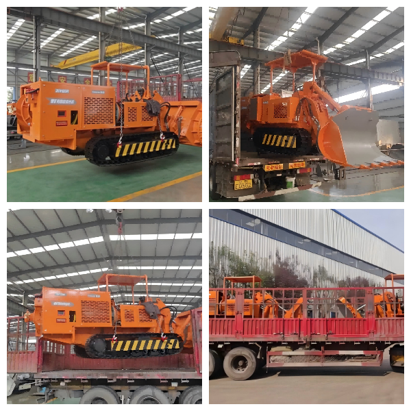 Специализированный самосвальный погрузчик для горных пород